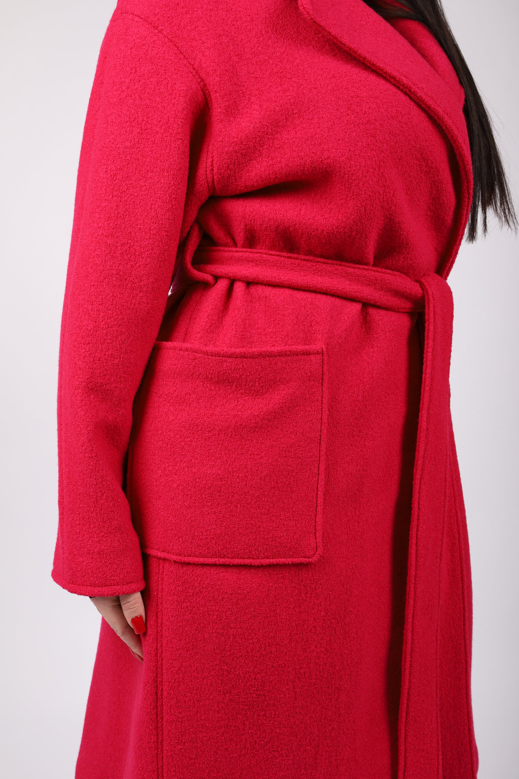 Mantel aus Merinowolle in Fuchsia Nr. 49