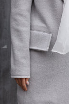 Mantel aus Merinowolle, Nebelgrau Nr. 130