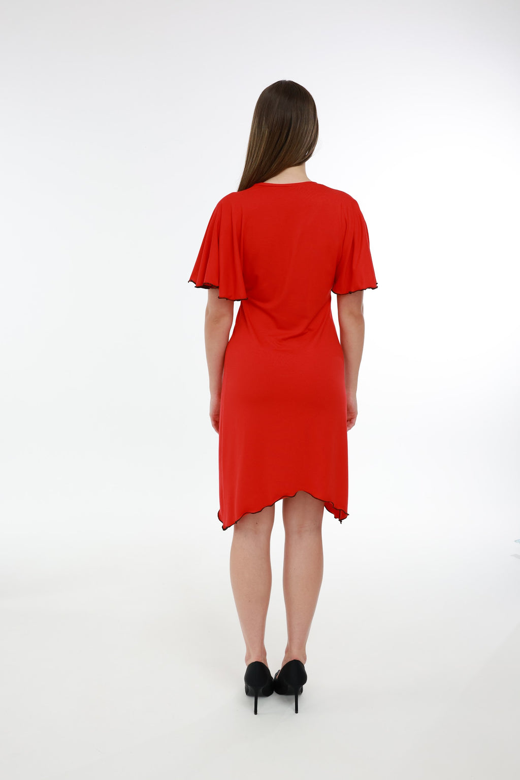 Kleid aus Viskosejerseys " Mohnessenz"