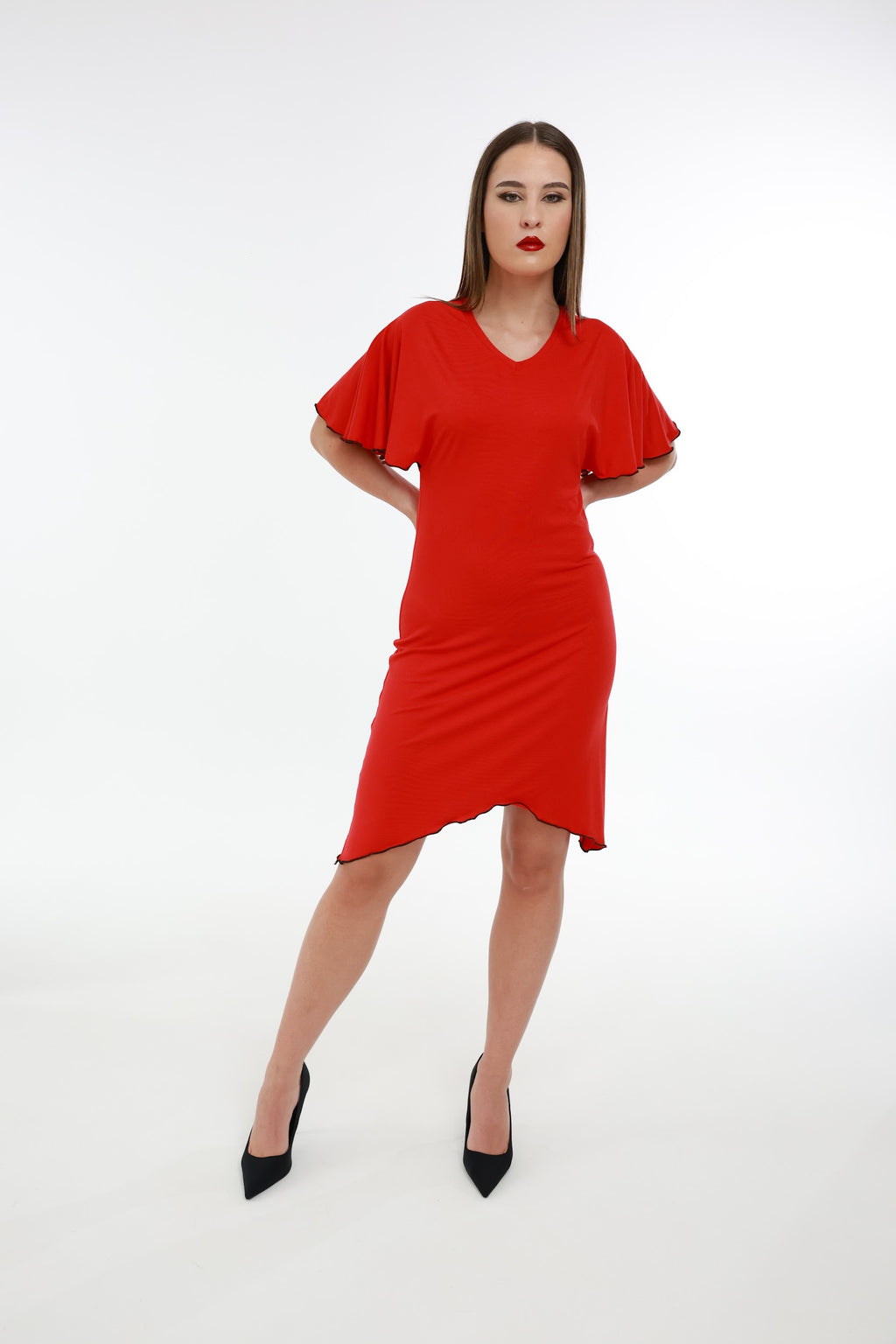 Kleid aus Viskosejerseys " Mohnessenz"