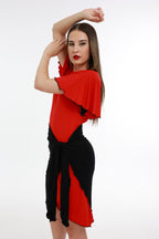 Kleid aus Viskosejerseys " Mohnessenz"