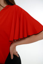 Kleid aus Viskosejerseys " Mohnessenz"