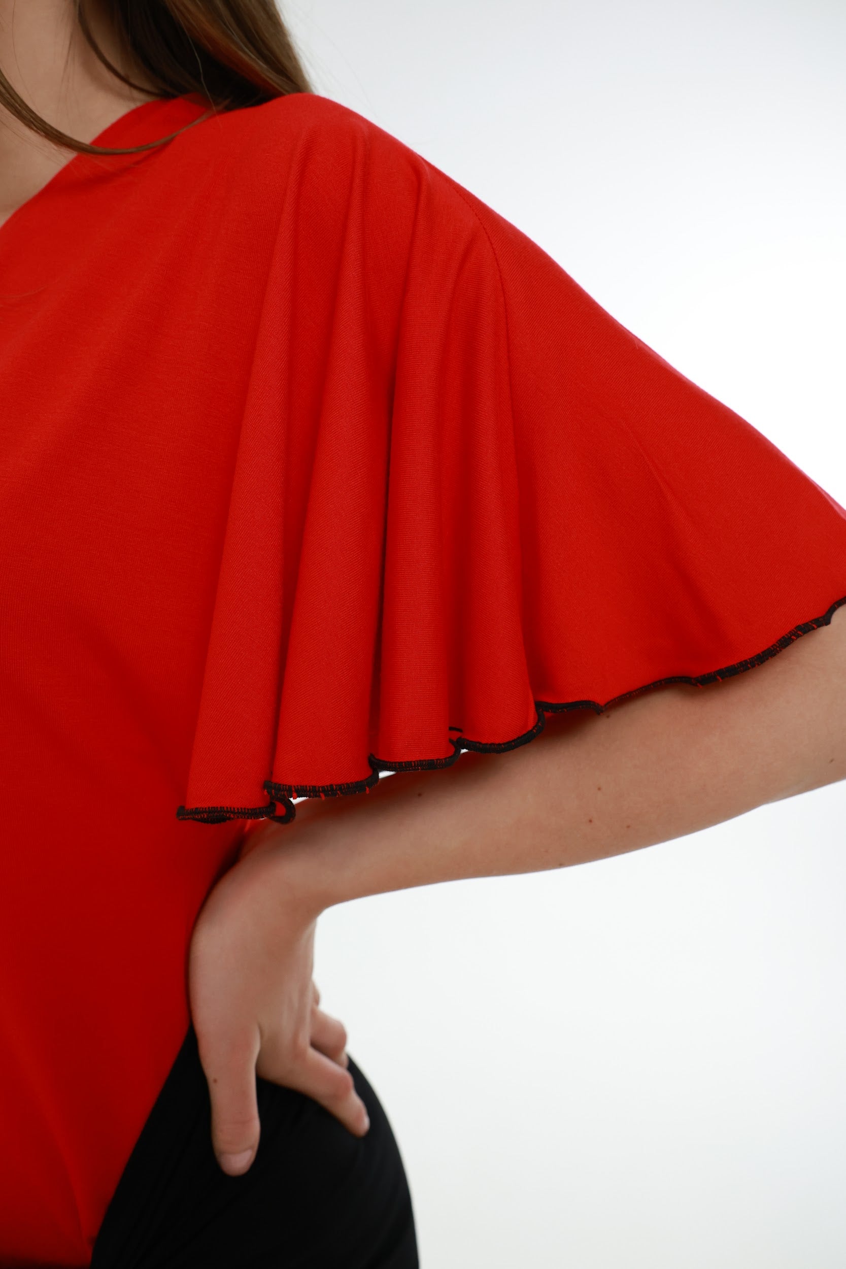 Kleid aus Viskosejerseys " Mohnessenz"