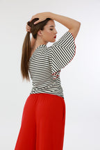 Asymmetrisches Streifenshirt