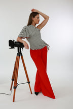 Asymmetrisches Streifenshirt
