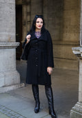 Mantel aus Merinowolle in Schwarz Nr. 97