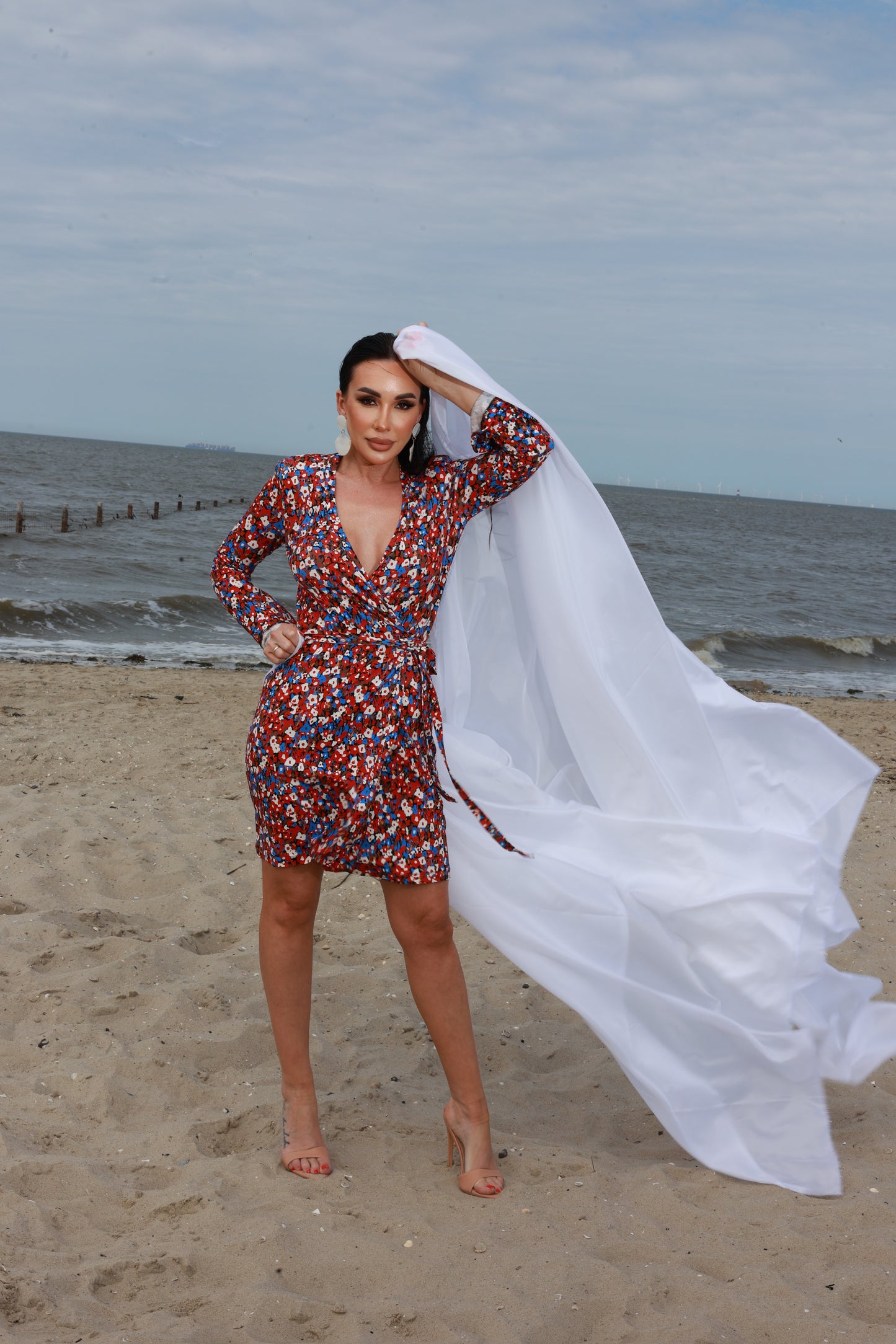 Wickelkleid aus zartem Viskosejersey mit Blumenprint