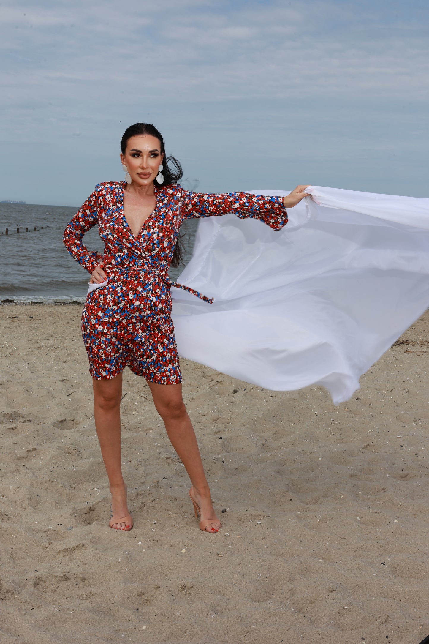 Wickelkleid aus zartem Viskosejersey mit Blumenprint