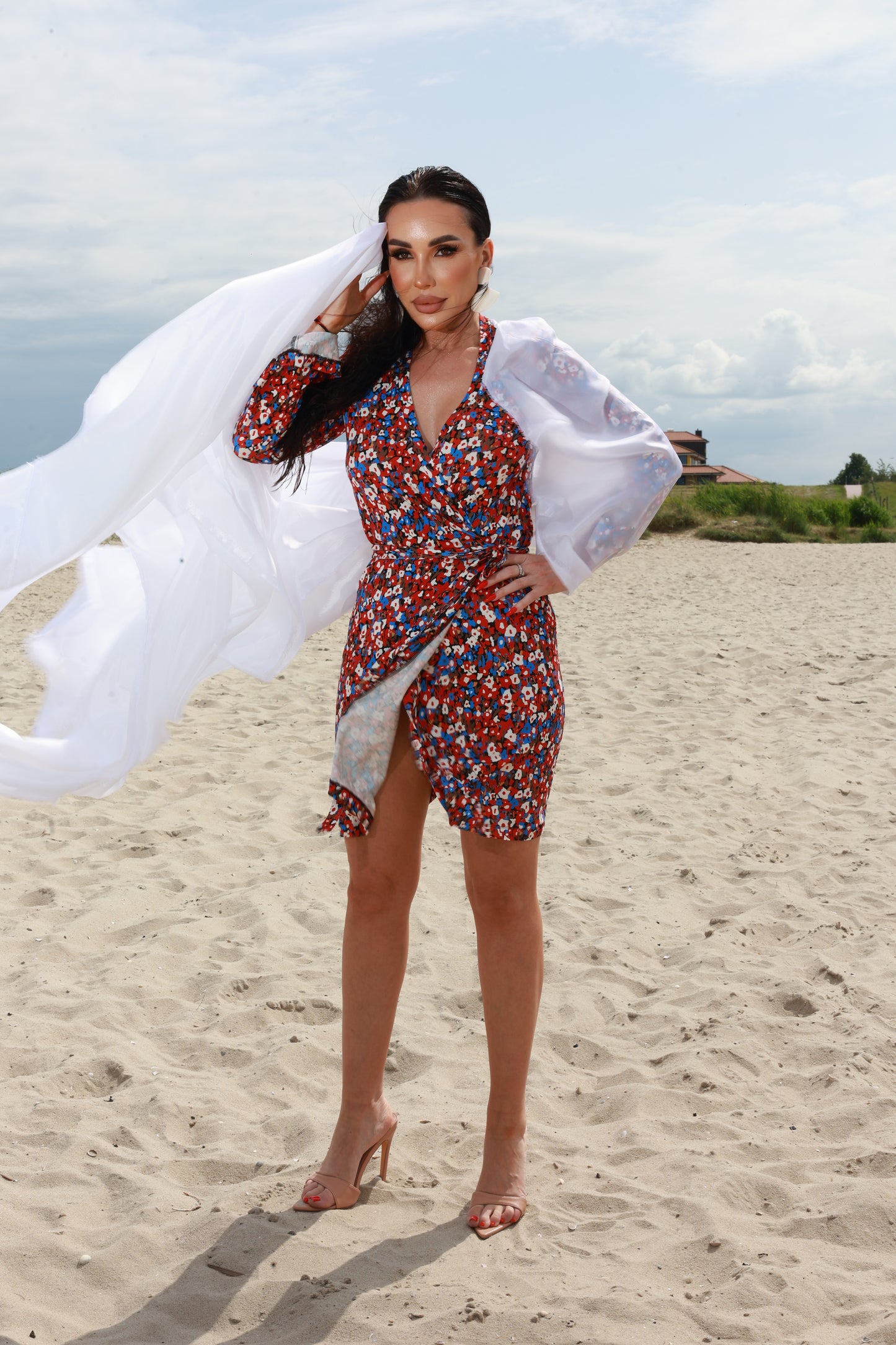 Wickelkleid aus zartem Viskosejersey mit Blumenprint