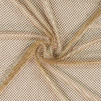 Netzkleid mit Strasssteinen in Beige